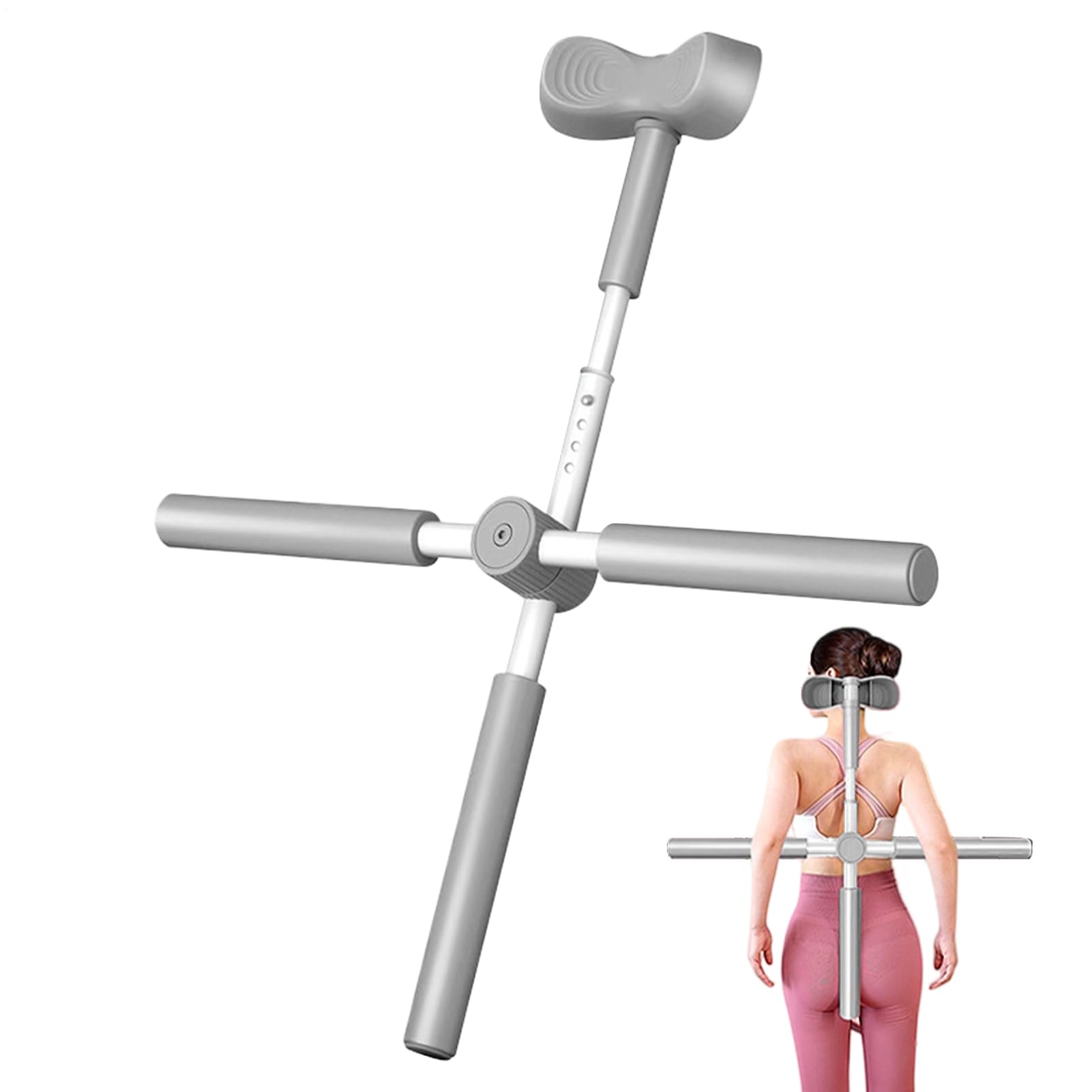 Back Stretcher Yoga Stick | Upper Body Alignment Stretching Bar - Exercise Cross Stick - for Home Gym Bodybuilding Fitness Workout After Sports