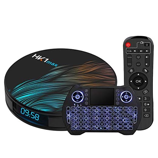 Android TV Box 10.0 4GB 64GB Smart TV Box Streaming Media Player RK3318 USB 3.0 Ultra HD 1080P 4K HDR WiFi 2.4GHz 5.8GHz Bluetooth 4.1 Set Top Box with Mini Wireless Backlit Keyboard HK1 MAX 4G 64G