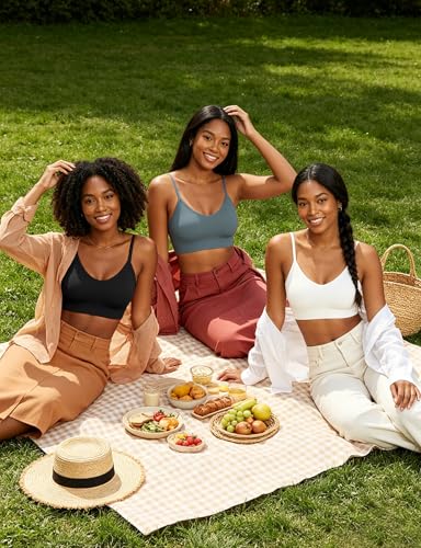 Image of ZENUTA 2Pack Padded Bralettes for Women, V-Neck Seamless Wireless Pull-On Bras with Removable Pads, Low-Impact