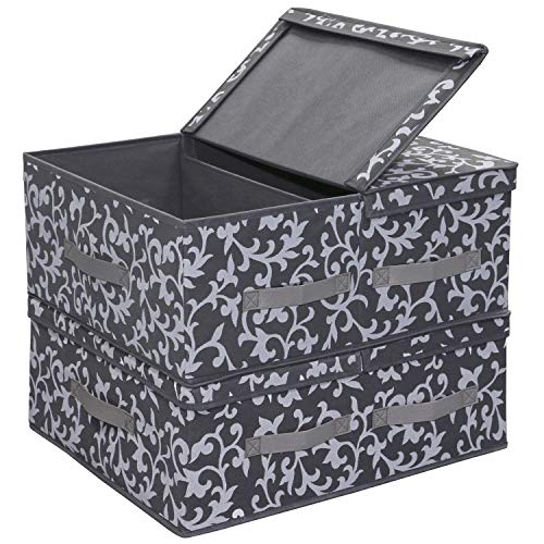 Onlyeasy Fabric Foldable Storage Boxes - Bins Cubes Dividers Organizer Baskets Cloth Closet