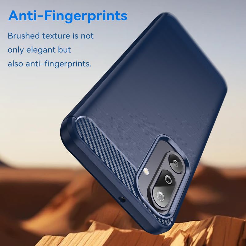 Image of Hybrid Carbon Fiber Back Case for Samsung Galaxy M36 5G / F36 5G (Blue)