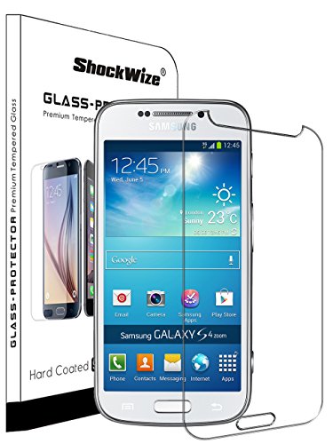 ShockWize ® [1 Pack [Tempered Glass] .3mm Thin Ballistic Premium Real Glass Screen for Samsung Galaxy S4, Clear