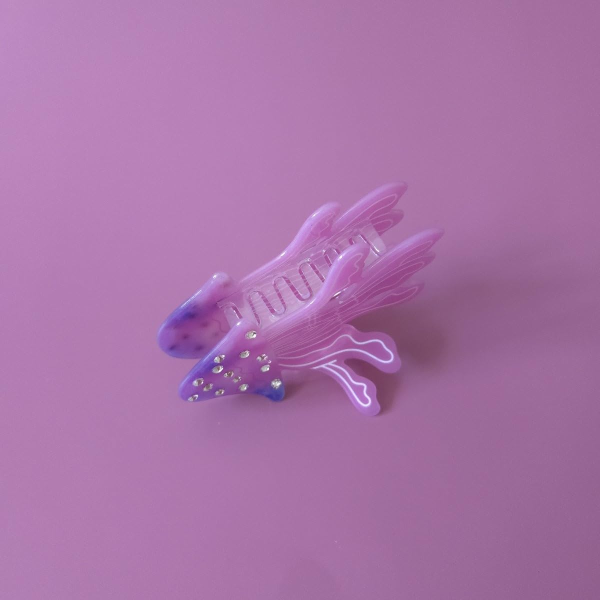Funny Gem Jellyfish Hair Clips,Cute Jellyfish Hair Clip,Acrylic Sea Animal Claw Clips for Women,Purple