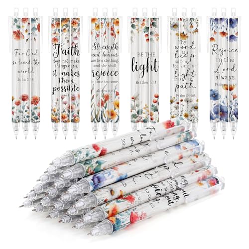 Image of Jetec 120 Pcs Christian Pens Bulk for Women Religious Bible Verse Ballpoint Pens Church Scripture for Women Church Members Religious Party Favors Bible Office Study Pastor Coworker