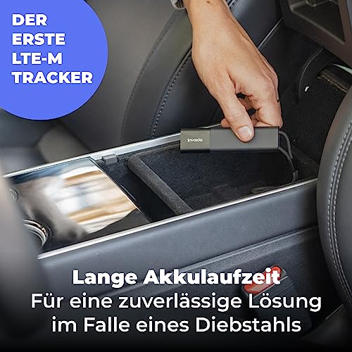 Invoxia Real Time GPS Tracker with 2 Year Subscription NO FEES — For Vehicles, Cars, Motorcycles, Bikes, Kids — Battery 120 Hours (moving) to 4 Months (stationary) — Anti-Theft Alerts, Black