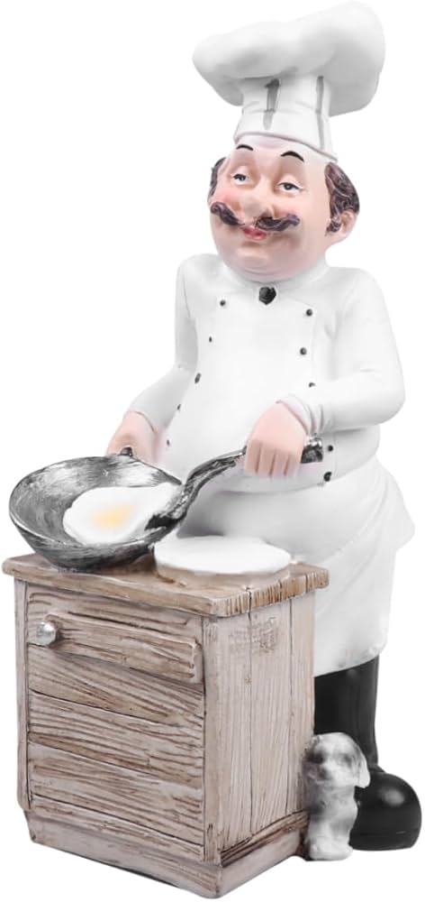 レトロ品 アンティーク シェフ コック 銅像 ヴィンテージレジン