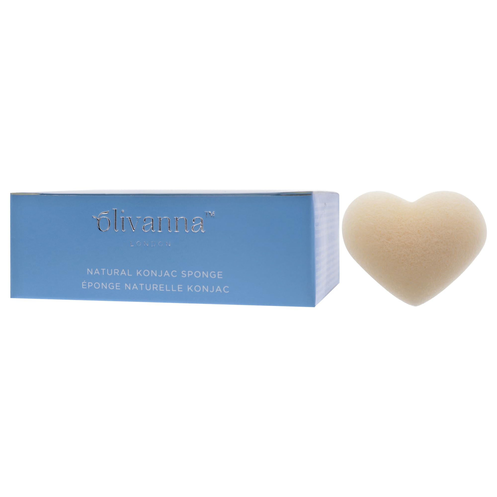 Natural Konjac Sponge by Olivanna for Women - 1 Pc Sponge, Off White - Image 4