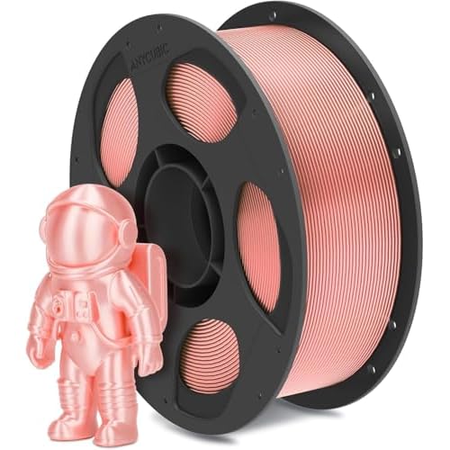 ANYCUBIC Silk PLA Filament 1.75mm, 3D Printer Filament, Dimensional Accuracy +/- 0.02mm, 1KG Spool, Dimensional Accuracy +/- 0.03 mm,Pink
