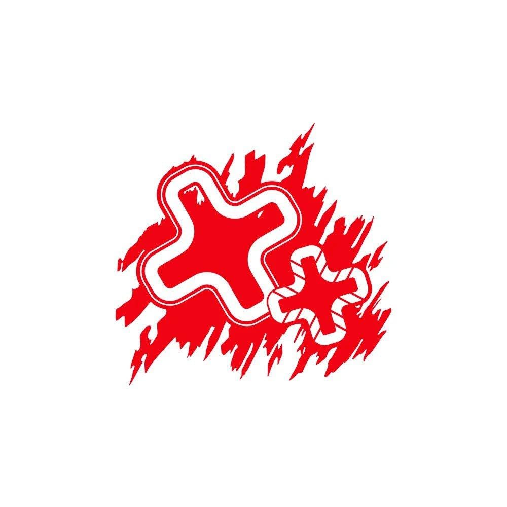 Dabhuoc Glossy Red Car Hood Bonnet Sticker Splash Vinyl Decor Decal Auto Accessories(Glossy Red)