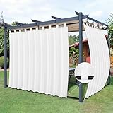 Easy-Going - Cortinas de exterior para patio, blanco