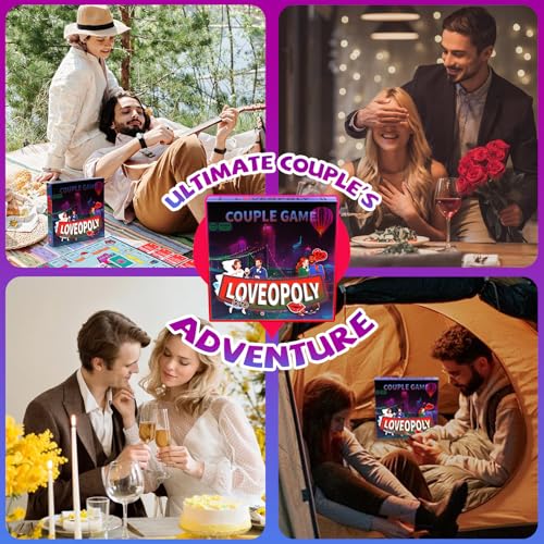 LOVEOPOLY: Fun Couples Board Game for Date Nights & Conversations &ndash; Build Connection with Playful Challenges (2-4 Players)