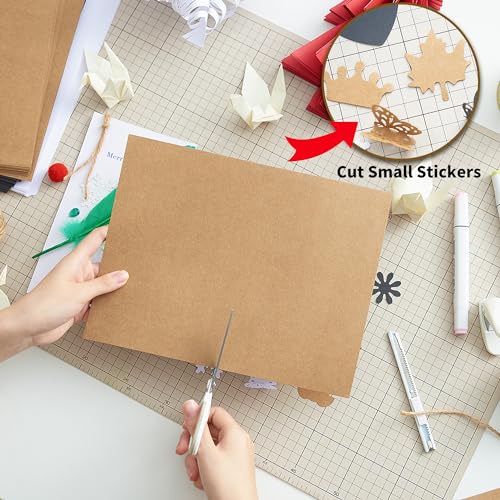 30 Sheets Brown Kraft Cardstock - 8.5'' x 11'' 92lb Cover Card Stock 250GSM Heavyweight Paper Thick Paper for Scrapbooking, Crafts, Business Cards, Invitations PAP05KP image 3