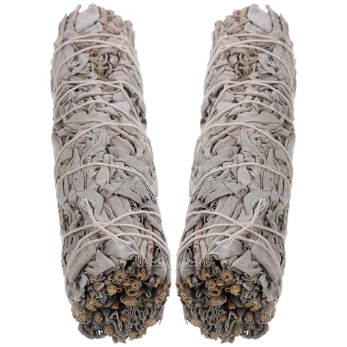 HAMPPLIES ホワイトセージ バンドル 束 自然香る室内用アロマ 浄化 瞑想 ヨガ リラクゼーション用 ホームフレグランス