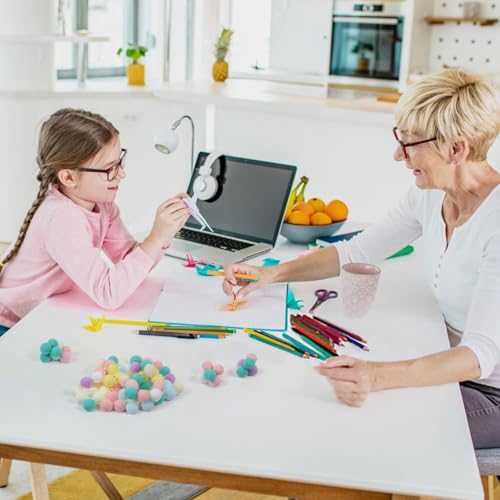 Tyqour 200 Stück Bunte Pompons zum Basteln Pastell 15mm Pompoms Bommeln zum Basteln,Filzkugeln Klein Mini Pompons Bunt Pom Poms für Weihnachten Ostern Kinder DIY Kreativen Handwerk Dekorationen