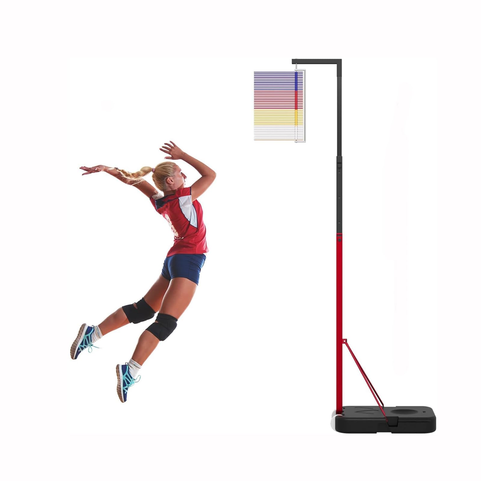 YXZQLOZ Standing Vertical Jump Tester Floor-Standing Testing Unit for Volleyball and Dunk Training; Fitness and Athletic Performance Aid