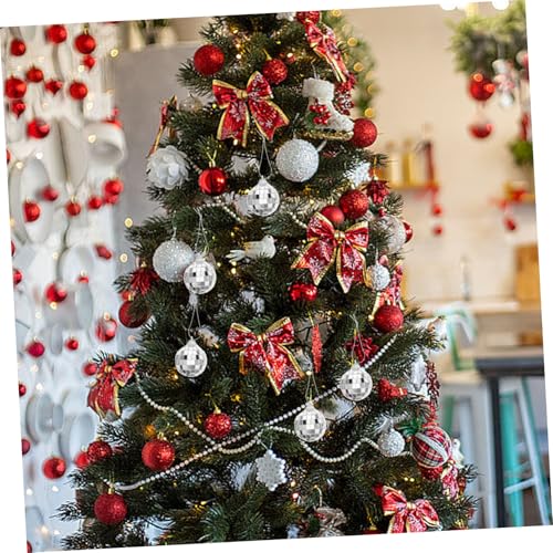 Cabilock - 18 bolas espejadas plateadas para decoración de árbol de Navidad, adornos colgantes reflectantes para fiestas, bodas y celebraciones navideñas miniatura 2
