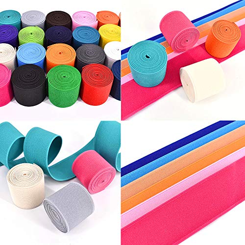 1 Roll Flat Elastic Cord 1.5-Inch Wide By 3-Yard Double-Side Twill Elastic Band(#27 Sky Blue) #TOP3