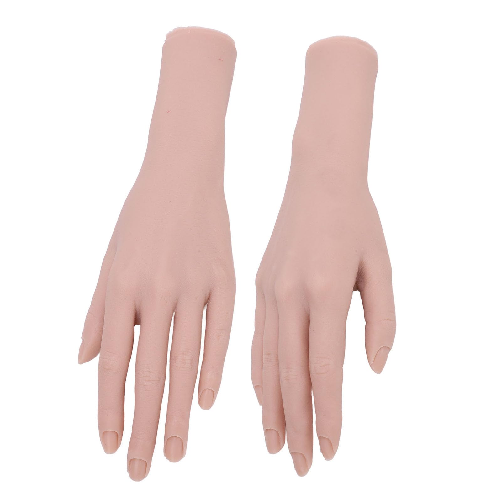 Eujgoov Nail Art Silikon Ręka Ręka Life Realsing Training dla Początkujących Manicure, Wielokrotnego Użytku Modelu żeńskiego do Pierścienia Wystawowego