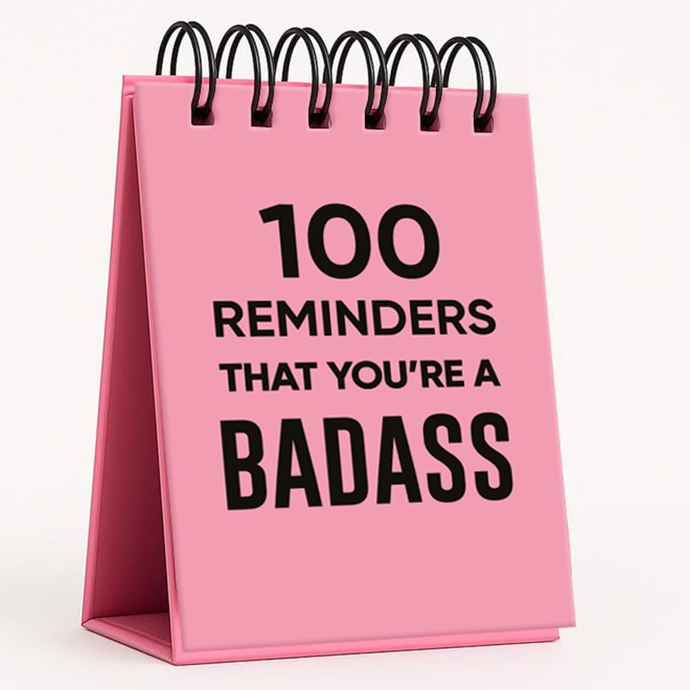 Affirmation Flipbook for a Badass - Daily Motivational Gifts for Her - Birthday Gifts for Women, Best Friend, Coworker and More