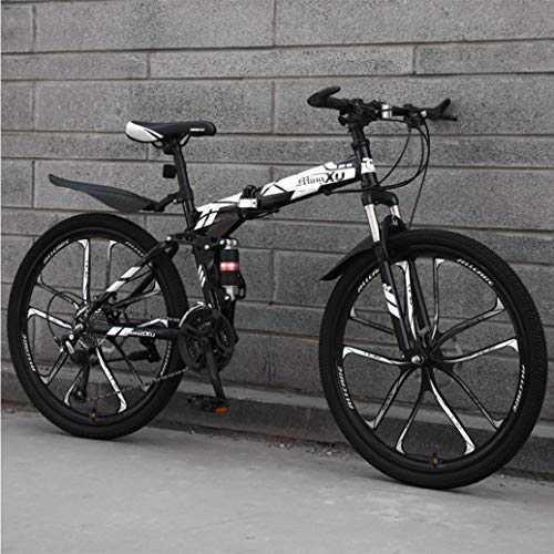 RPOLY Vélo de Montagne, Vélo Pliant Adulte Pliable vélos 26 Pouces Roues avec Anti-Skid et des pneus résistant à l'usure pour Les Adultes,White_20 inch - Image 7