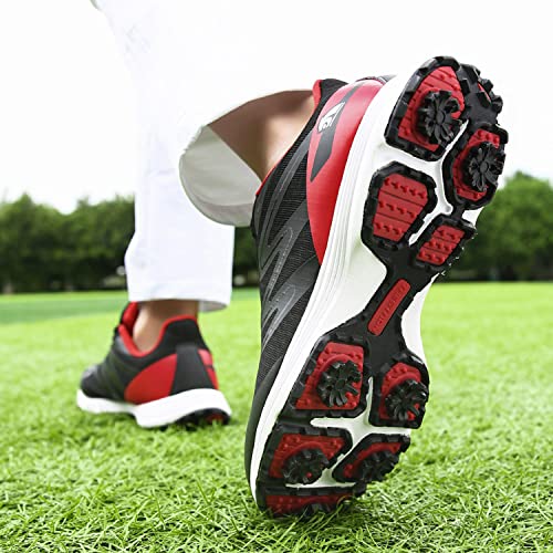 Image of Waterproof Professional Golf Shoes Men Spikes Golf Sneakers Male Outdoor Anti Slip Walking Footwears