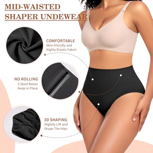 Werena Tummy Control Shapewear for Women Shaping Underwear High Waisted Body Shaper Panties Slimming Girdle Briefs3