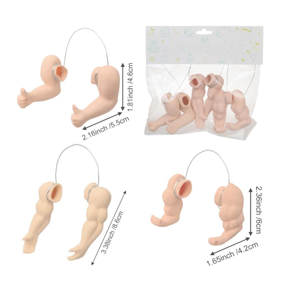 BeNsil 3 Paires de Jouets pour Poulets,Bras Pouvant être Portés sur Les Poulets,Décorations de Membres Antérieurs de Poulet,Accessoires Amusants pour Animaux de Compagnie