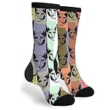 Unisex Fun Novelty Crazy Crew Socks Hairless Cats Dress Socks