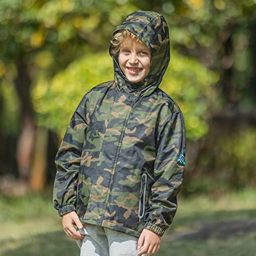 Image of Waterproof Kids Rain Jackets With Hood,Lightweight Toddler Raincoat For Boys Girls,Kids Clothes Windbreaker Jacket