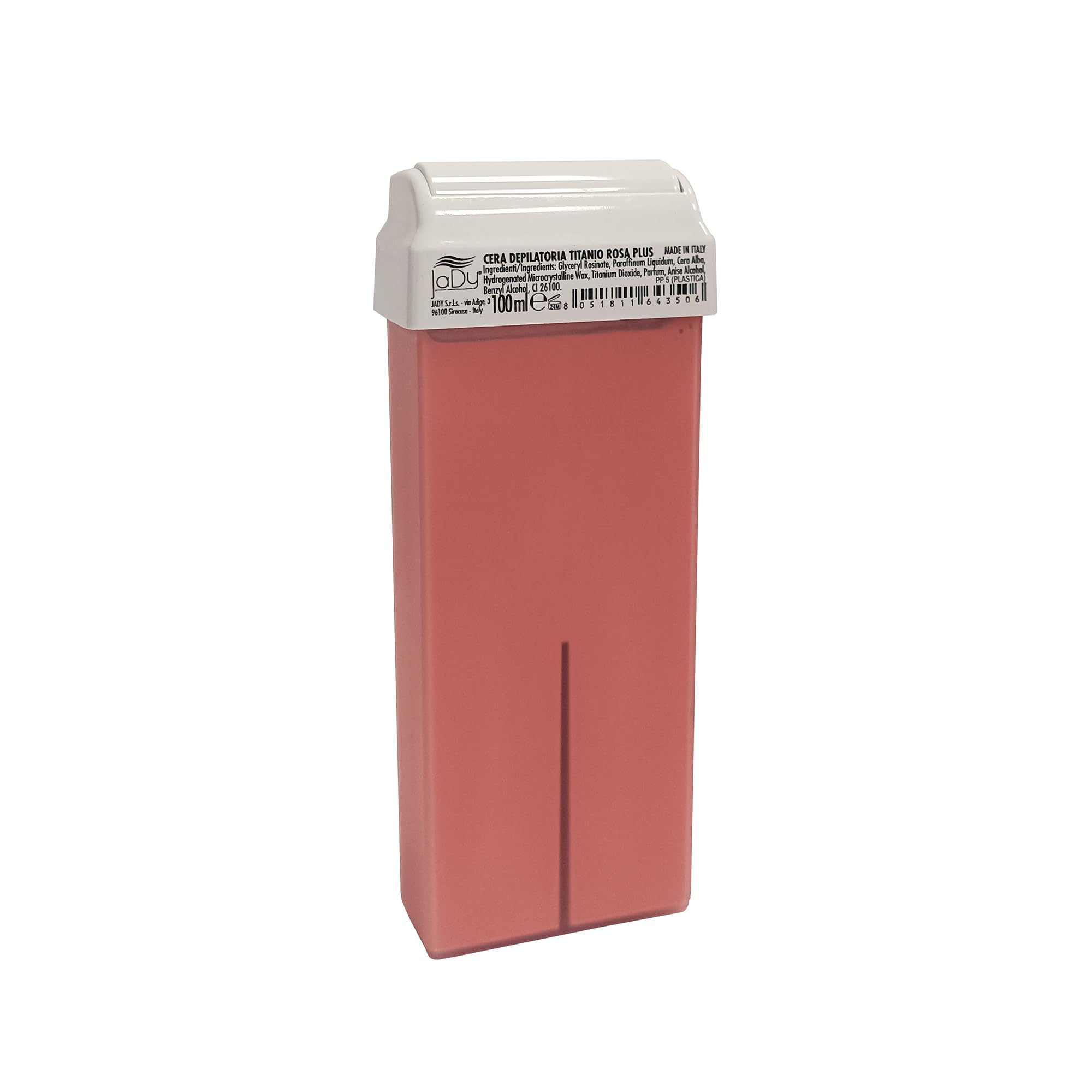 JaDy Cera Depilatoria Roll On Titanio Rosa 100 ml – Pack 24 Cartuchos – Cera Profesional para Depilación con Bandas – Piel Sensible – Uso Estética y Peluquería