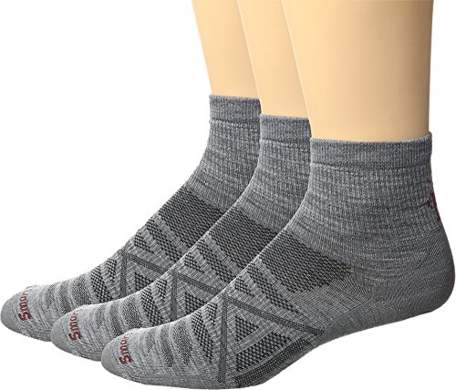 Smartwool PhD Outdoor Ultra Light Mini 3-Pack Light Gray LG (Men's Shoe 9-11.5)