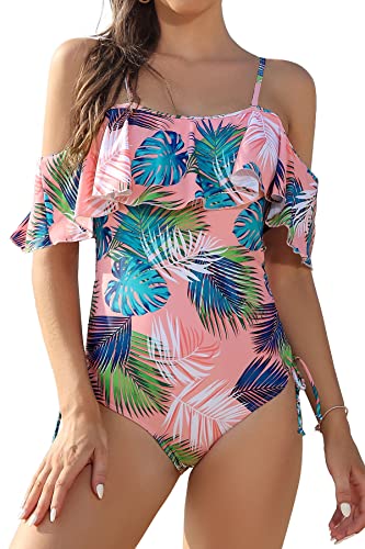 Maillot de bain une pièce à volants SHEKINI haut de gamme drapé chic