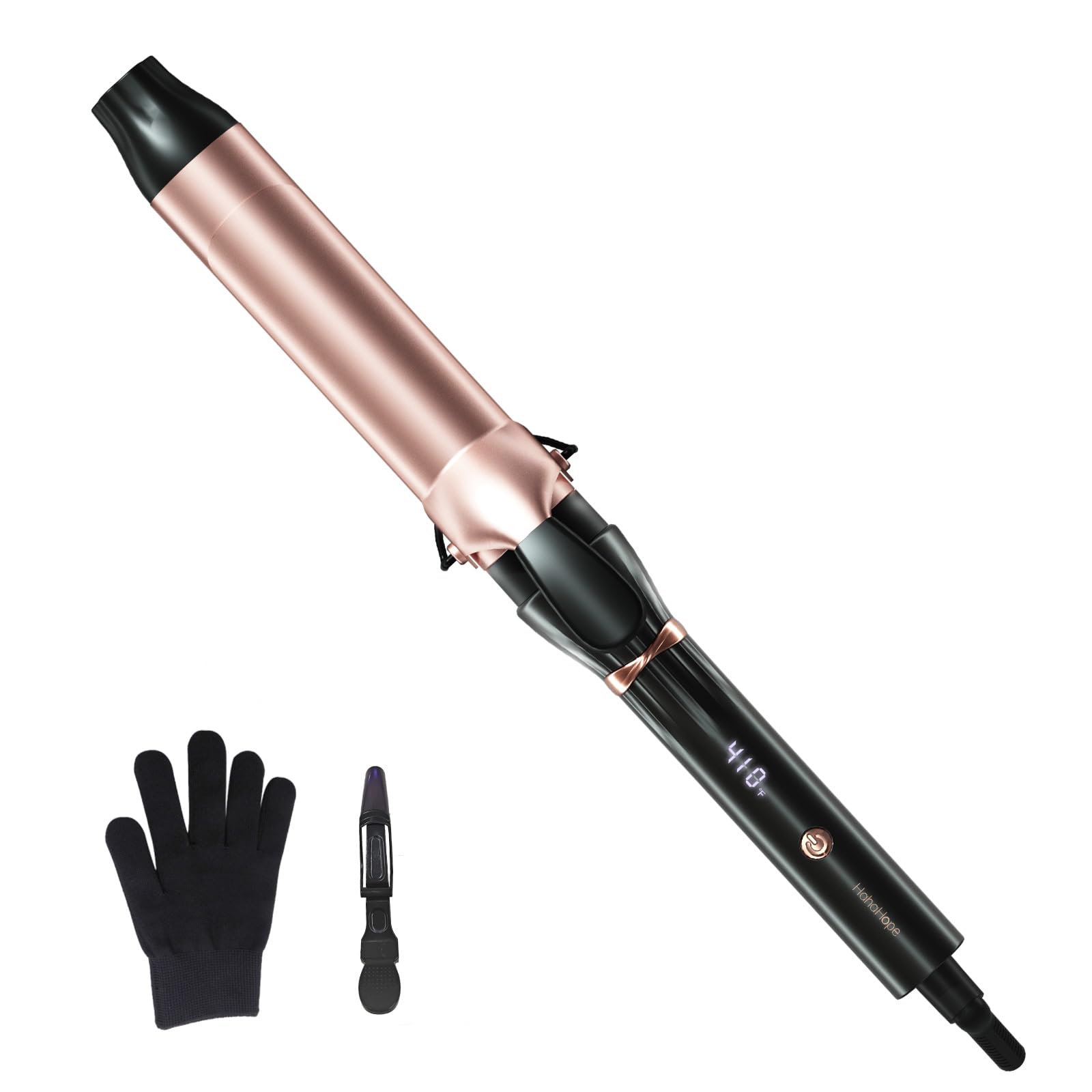 Hahahope 1 1/2 Inch Curling Iron, Large Barrel Curler for Loose Waves