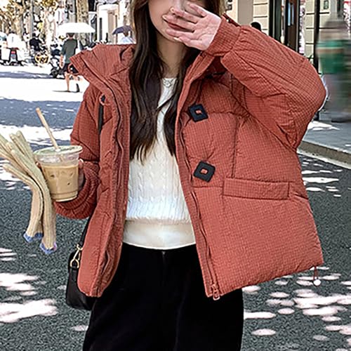 for Women Fall Winter Faux Leather Long Hooded Plain Puffer Jackets Hoodies Outfit Women 2025 Fashion Y2K3