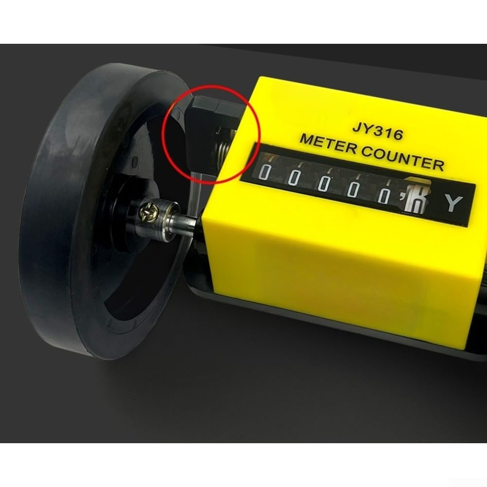 Mechanischer Stoffzähler 6-Stellig Metallrolle Gelb(Meter board)
