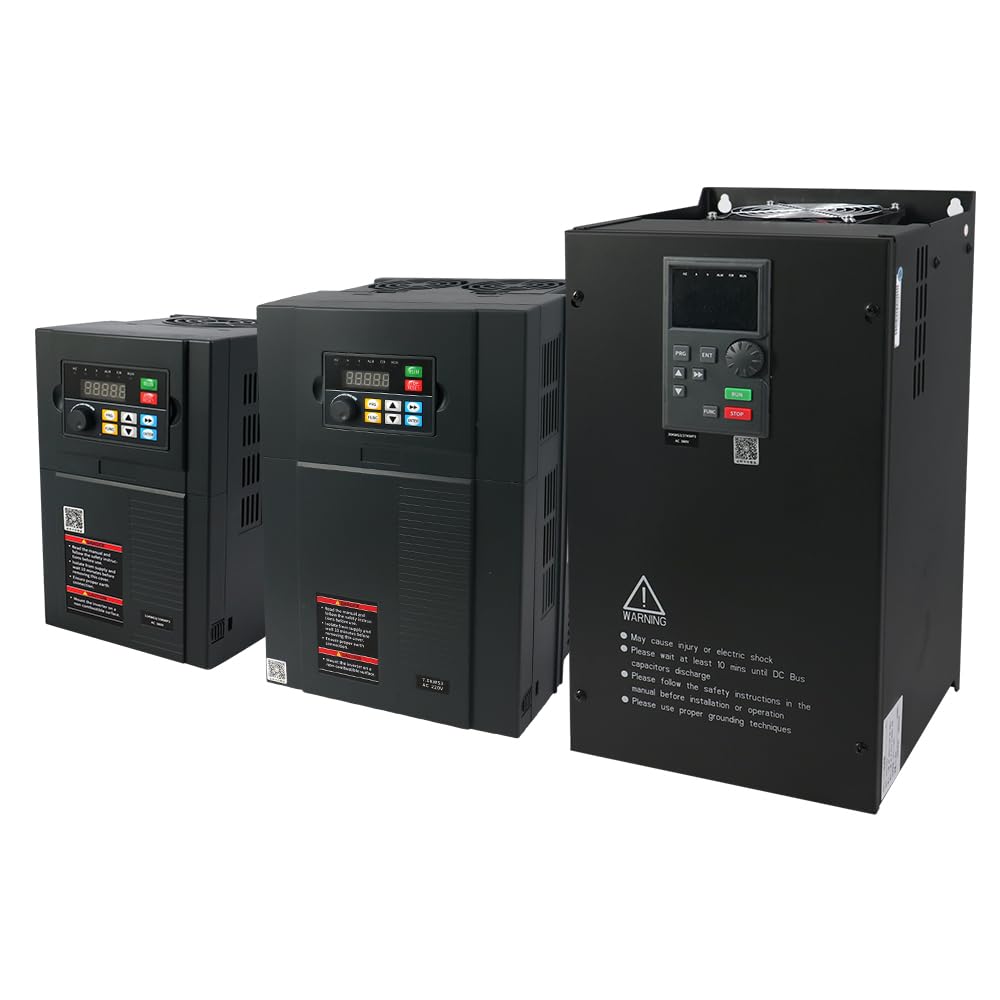HS720 Inverter 380V Frequenzumrichter für Industrielle Motoren,VFD mit Remote Control,Leistungsstarker Antrieb für Pumpen,Ventilatoren und Förderbänder,Einfache Installation und Energieeffiz (15KW)