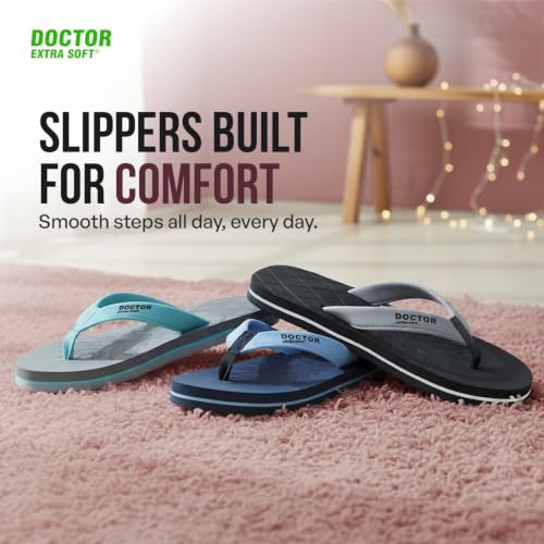 Image of DOCTOR EXTRA SOFT Women's Soft Slippers & Flip Flops, Orthopedic Cushioned Footbed, Lightweight Shock Absorbing Anti-Skid Comfortable Ladies Footwear for Walking, Home, Bathroom & Everyday Wear D-05