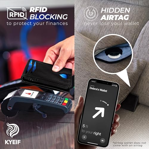 Real Leather Wallet for Men with Credit Card Holder – RFID Blocking Smart Wallet for Men with Pop Up Push Button Card Ejector – Stylish Men's Accessory for Travel, Business, and Everyday Use (BLACK)4