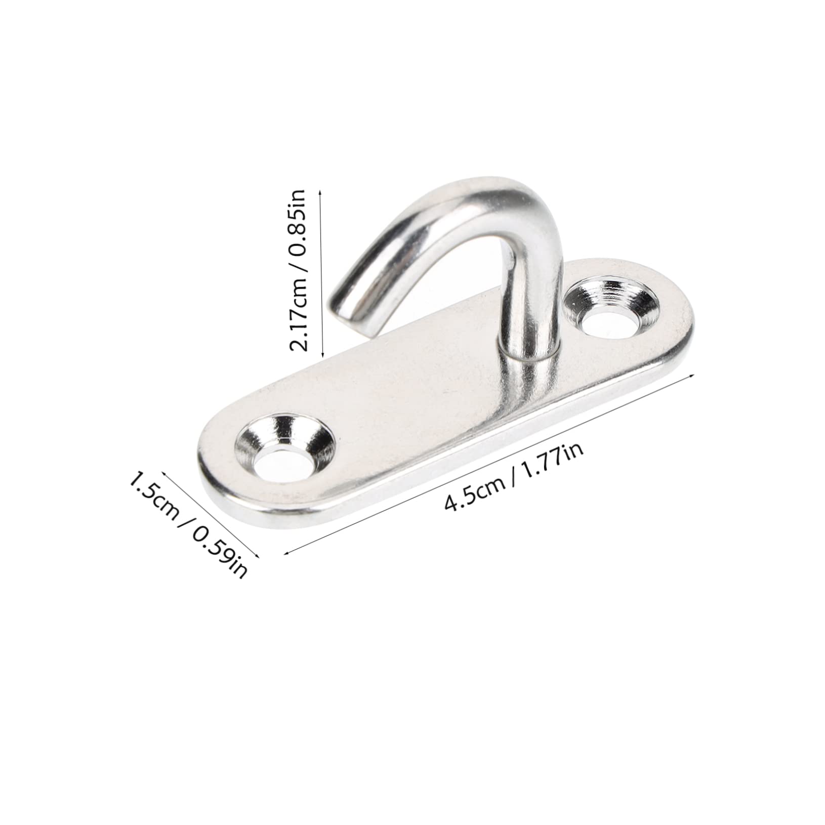 OKUMEYR Stainless Steel Lifting Ring 6pcs U-Shaped Ceiling Hooks Pad Eye for Wall Mount Lamp Hanging