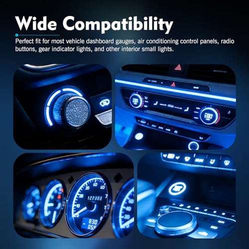 Kit 10 Lámparas LED para Control de Clima Auto 12V Azul miniatura 7