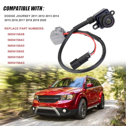 Image of Rear View Backup Camera Replacement for Dodge Journey 2011 2012 2013 2014 2015 2016 2017 2018 2019 2020 Parking Back Up Camera Replaces# 56054158AB 56054158AC 56054158AD 56054158AE 56054158AF