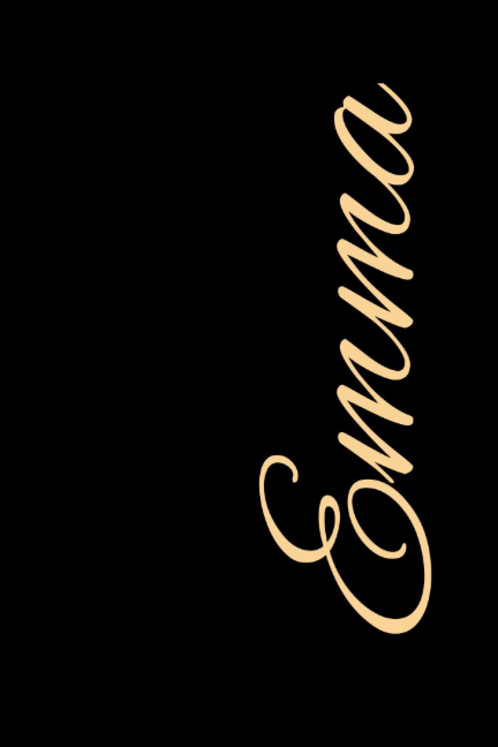 Emma: Black Personalized Lined Writing Notebook Journal