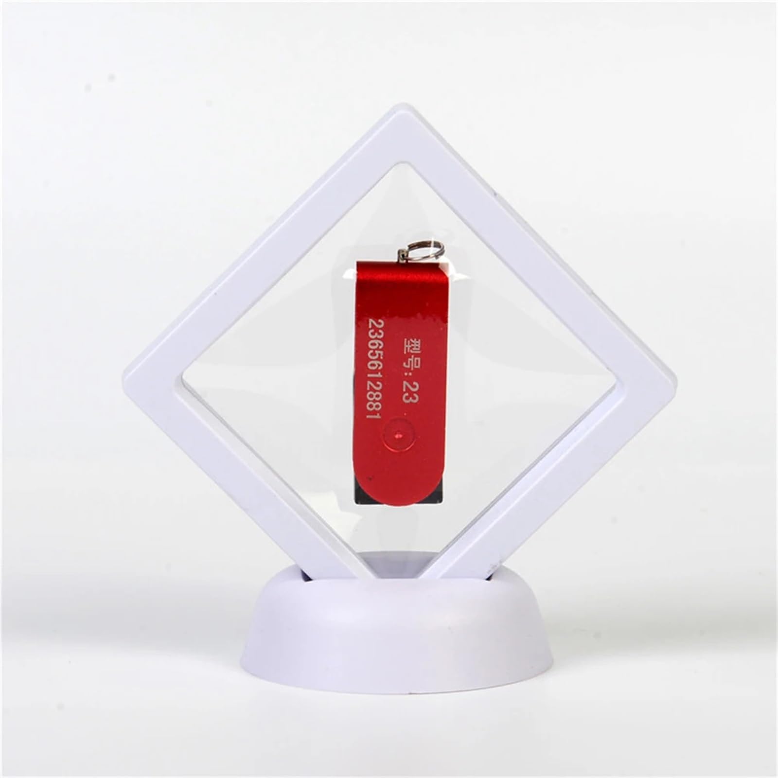 Pływająca ramka na zdjęcia 3D ABS + TPU | Czarny biały 5/10 szt. Pływający wyświetlacz: uchwyt na pierścionek z biżuterią(Black 10pcs)