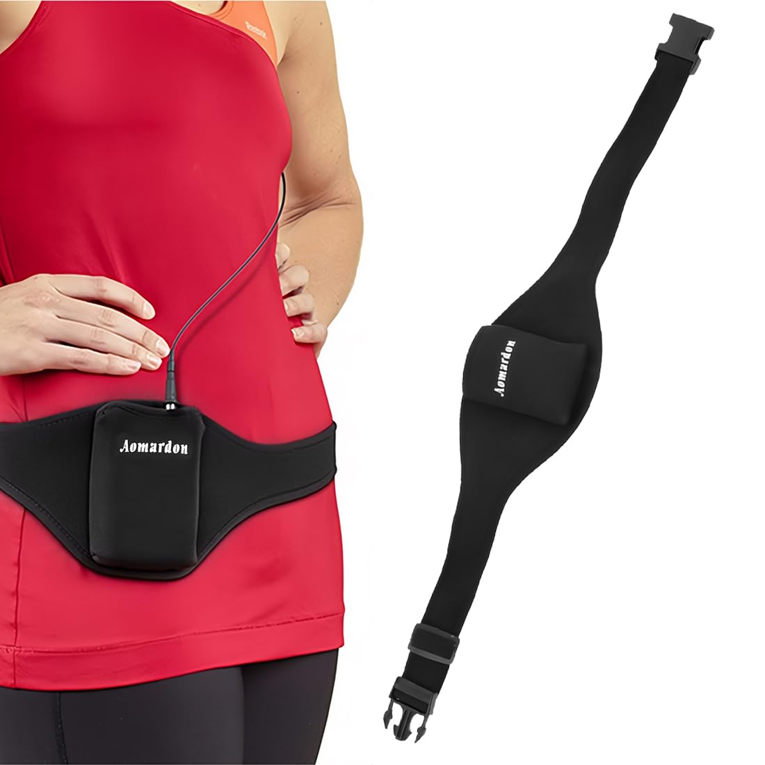 NJCXOLA Ceinture Réglable pour Microphone, Pack de Ceinture de Micro, Ceinture Micro, pour émetteur Micro Vertical, Ceinture pour Théâtre, Haut-parleurs, Noir Classique