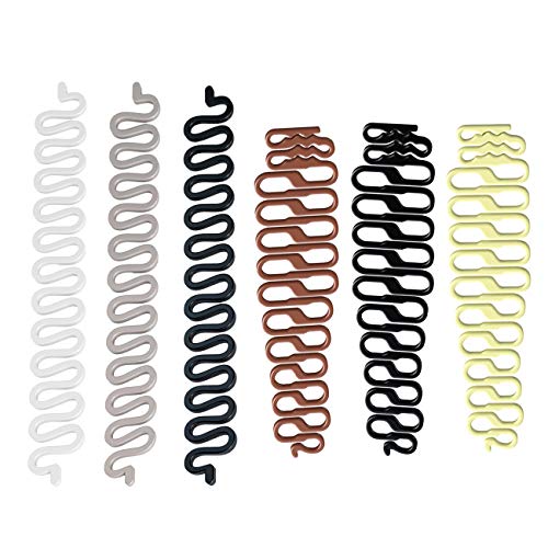 6 Pcs Hair Braiding Tool,S and Fishbone DIY Hair Styling Tool Kit?Ponytail Maker Accessories Hair Brai (6 Pairs Topsy Tail)