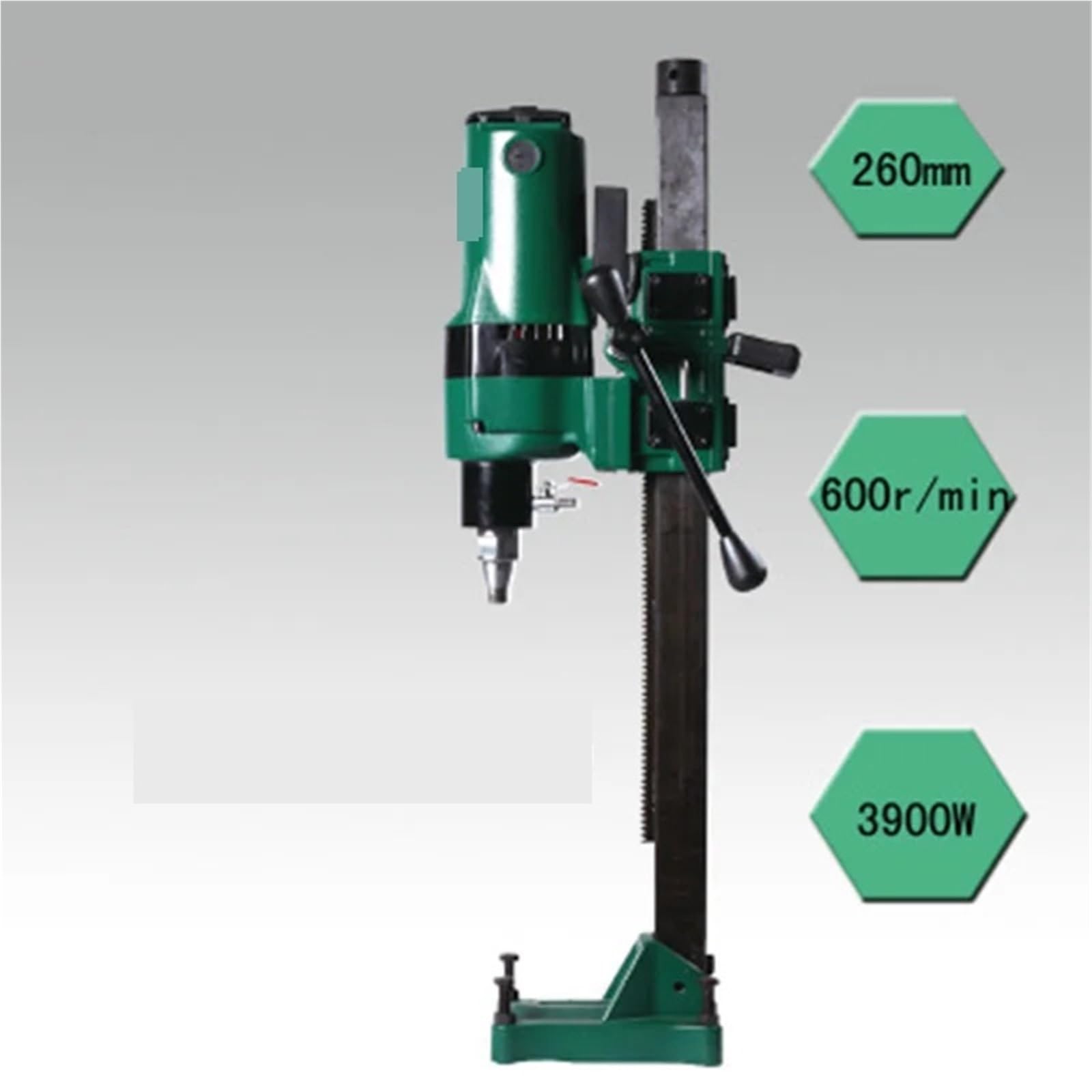 Trapano a colonna professionale, Macchina for perforazione ad acqua Utensile for perforazione a diamante Macchina for perforazione ingegneristica 3900W 600r/min Max.260MM