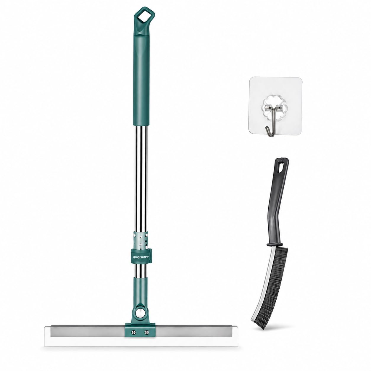 Stainless Steel Multifunction Magic Broom,Silicone Floor Squeegee Broom with Long Handle+1 Wall Hook+1 Gap Cleaning Brush-image-14