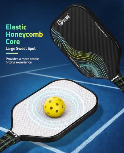 CVLIFE Pickleball Paddle Thermoformed Carbon Fiber Pickle Ball Paddle Black - image 4