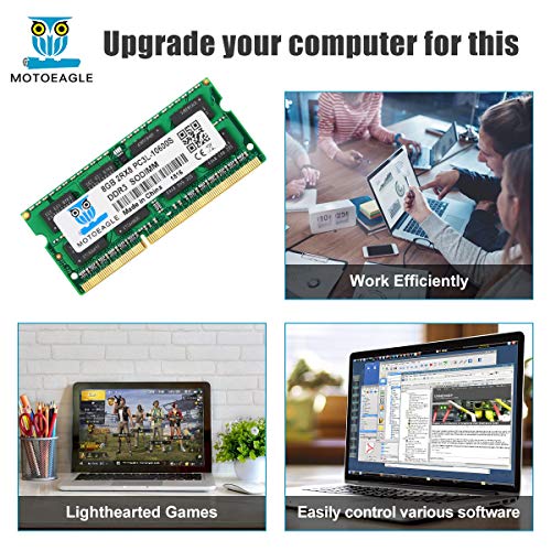Image of Motoeagle DDR3 DDR3L 1333MHz 16GB Kit (2X8GB) 2Rx8 PC3 PC3L 10600S 204-pin SODIMM 1.35V Laptop Memory RAM