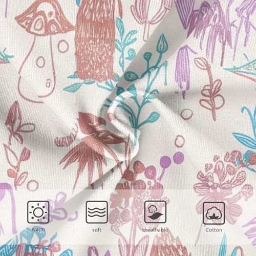 Cute Mushrooms Beige Girl Panties Cute Girls Underwear Toddlers Cotton Personalized Briefs Underpants 2t3